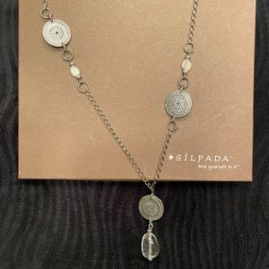 Silpada NIB Silver and Glass Necklace